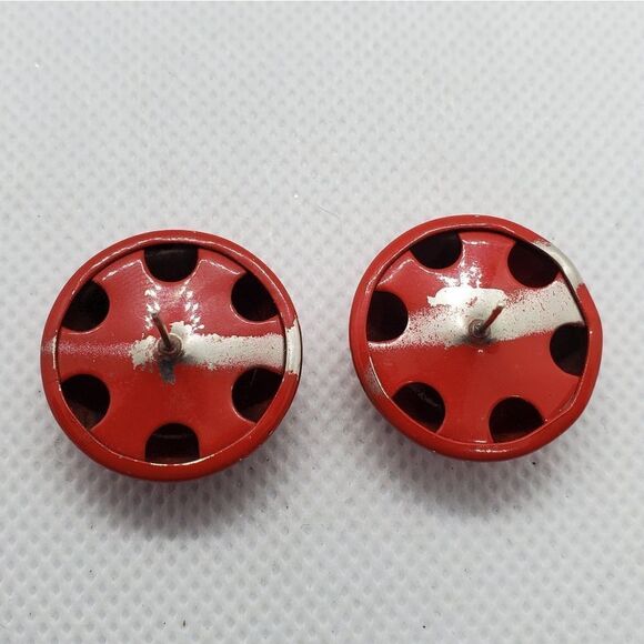 Vintage Red Earrings  - Picture 3 of 3